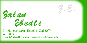 zalan ebedli business card